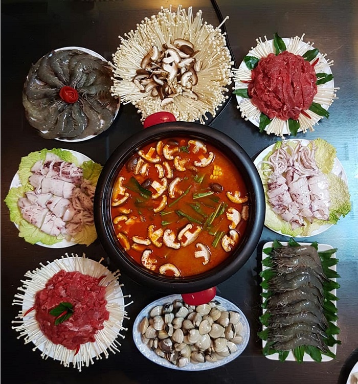 Nguyên liệu nấu lẩu Thái hải sản