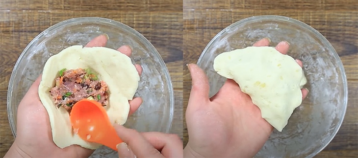 cách làm bánh khoai tây nhân thịt 8