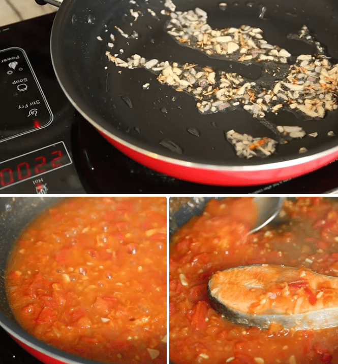 cách làm cá hồi sốt cà chua