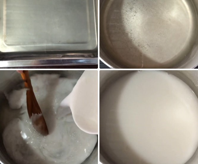 cách làm thạch rau câu nước cốt dừa 3