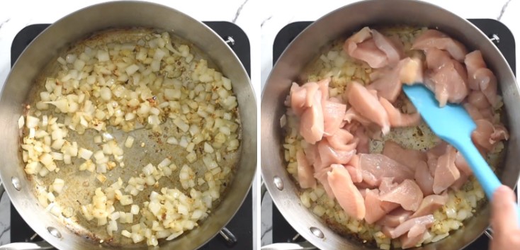 cách nấu súp kem thịt gà 2