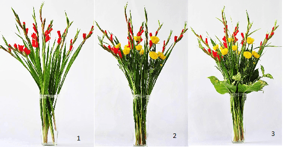 Cách cắm hoa cúc với các loại hoa khác 1