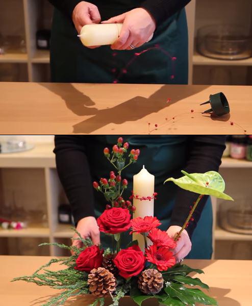 cách cắm hoa để bàn 10