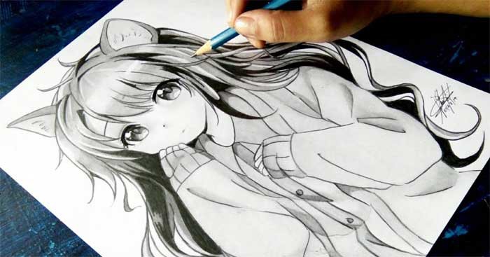 Cách vẽ anime đơn giản [Vẽ mắt anime nam, vẽ anime nữ] bằng bút chì