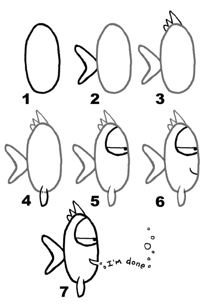 cách vẽ 20. con cá