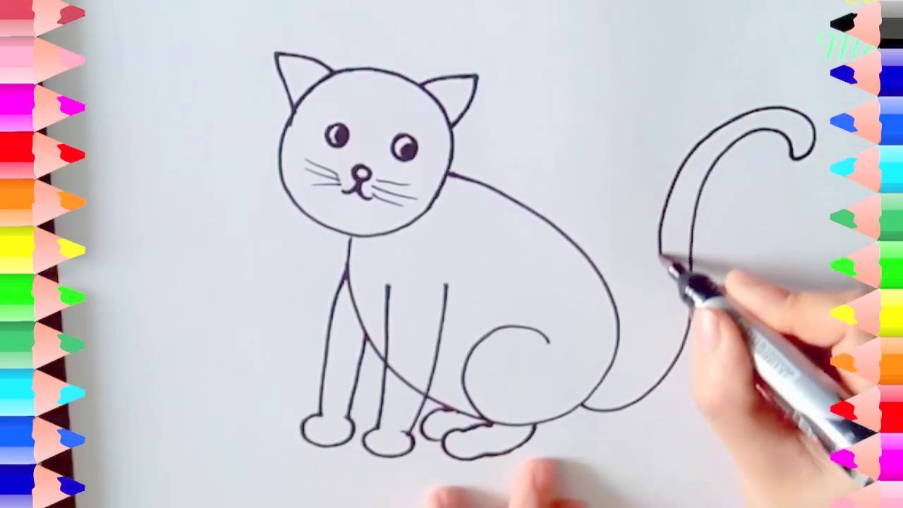 cách vẽ con mèo 1