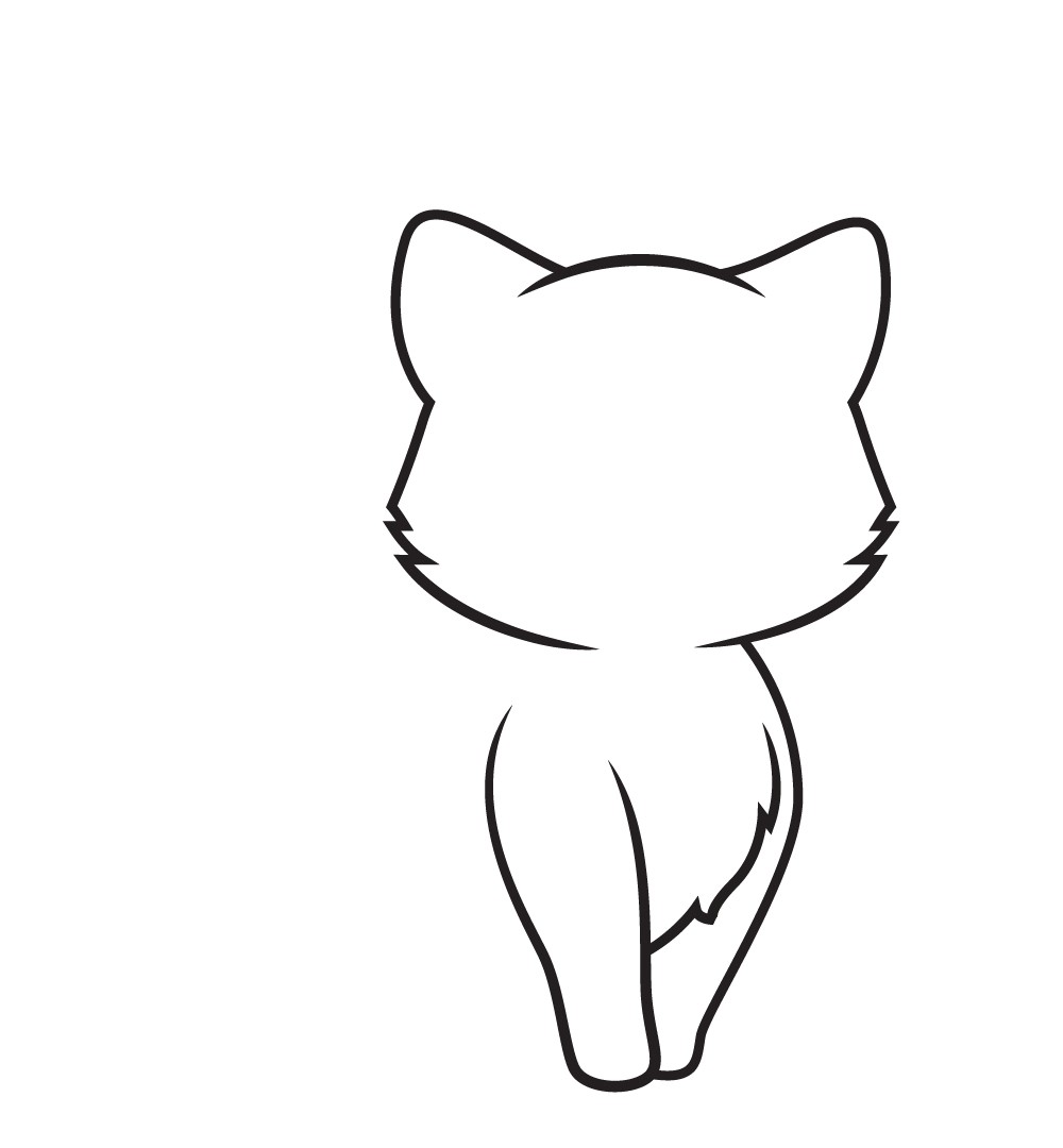 cách vẽ con mèo 4