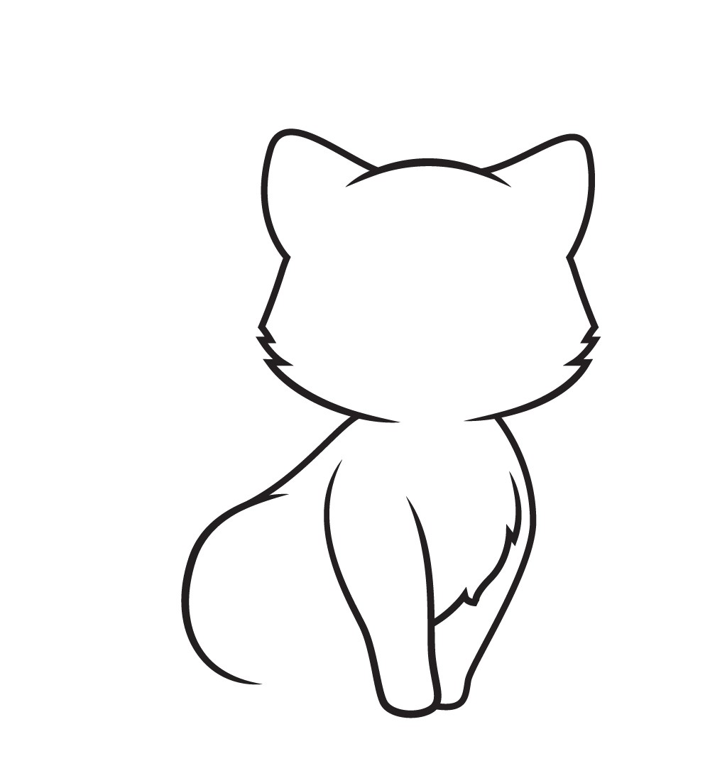 cách vẽ con mèo 5