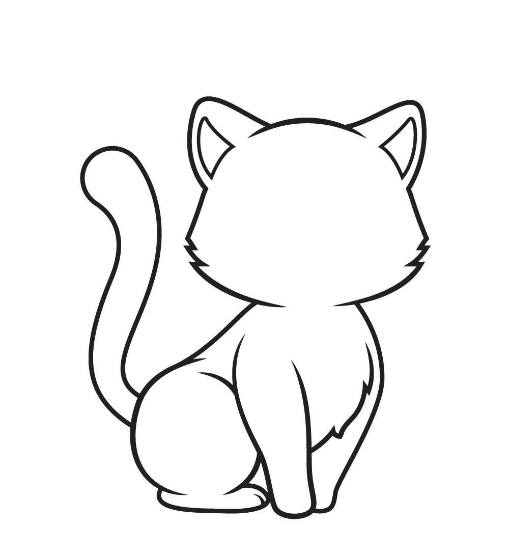 cách vẽ con mèo 8
