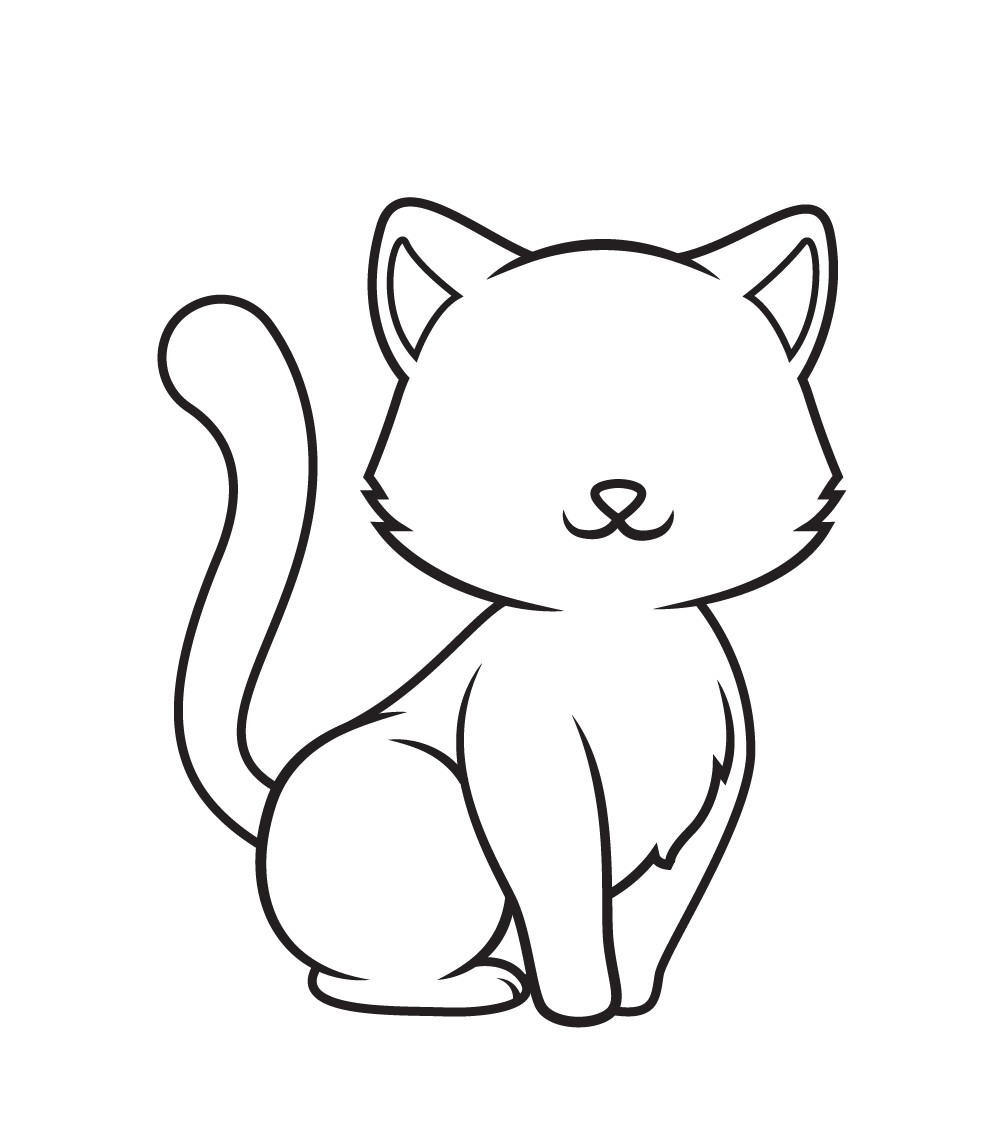 cách vẽ con mèo 9