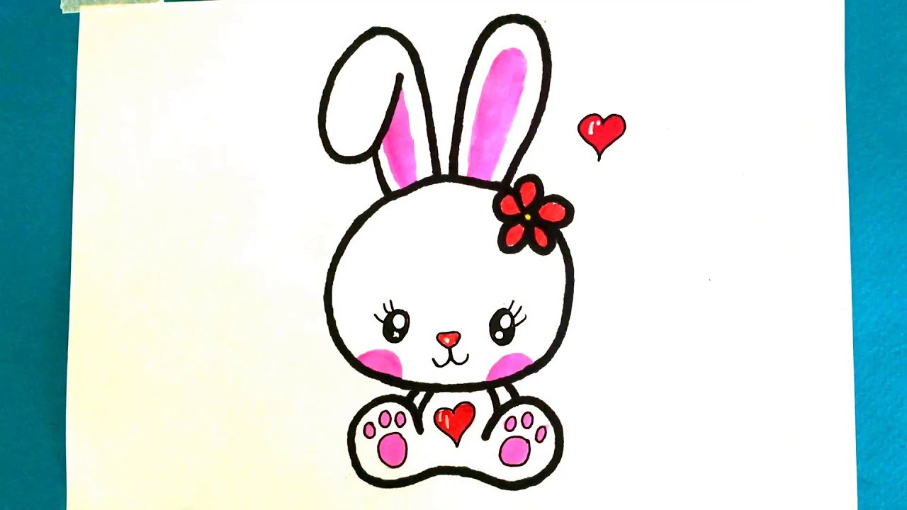 cách vẽ con cái thỏ 8