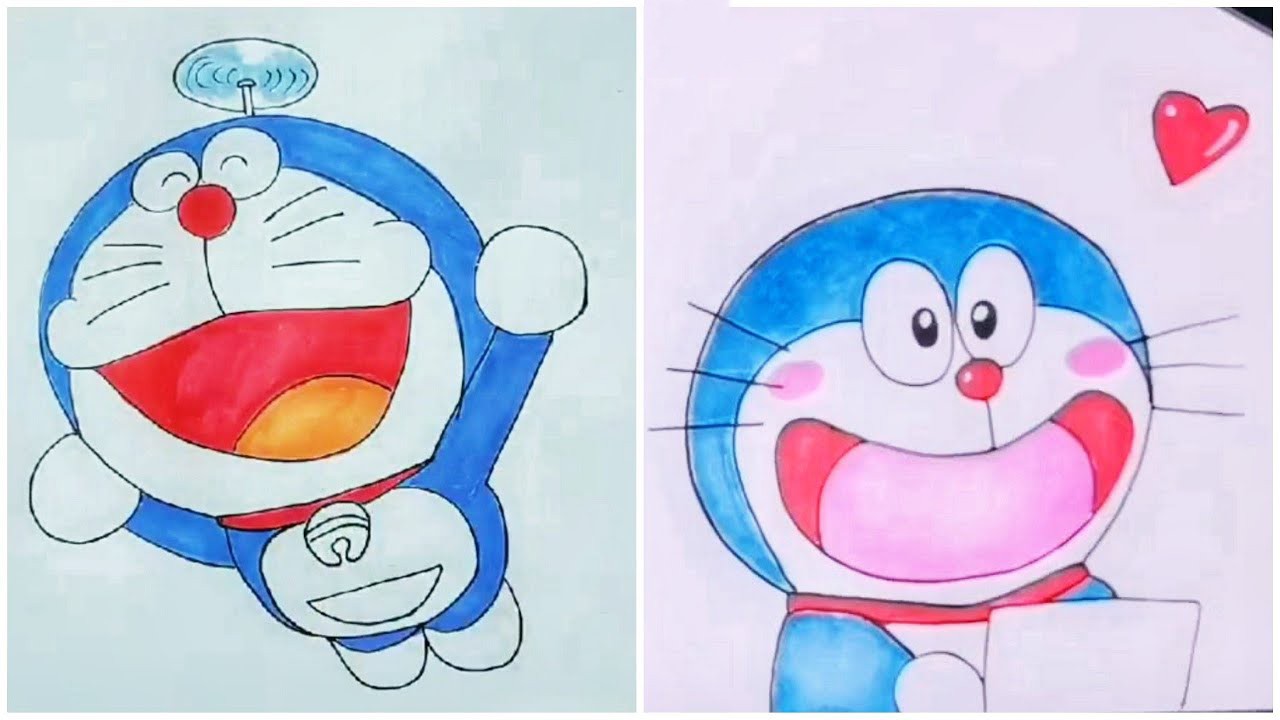 Cách Vẽ Doraemon Cute Đơn Giản Đẹp Cho Bé