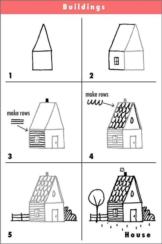 cách vẽ ngôi nhà 2