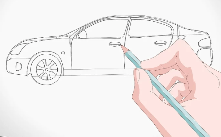 cách vẽ ô tô 10