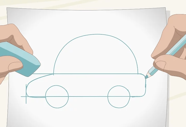 cách vẽ ô tô 16