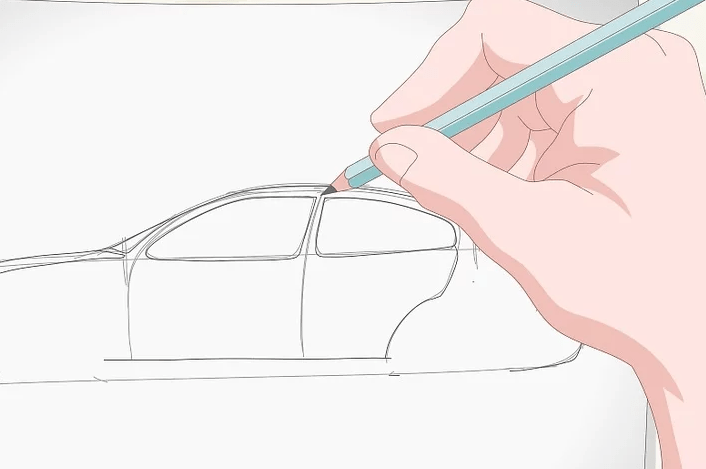 cách vẽ ô tô 7