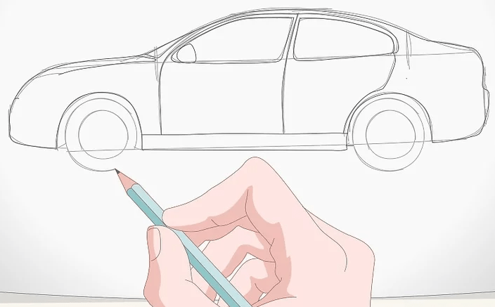 cách vẽ ô tô 8