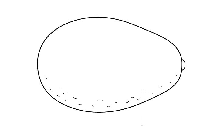 cách vẽ quả bơ 5