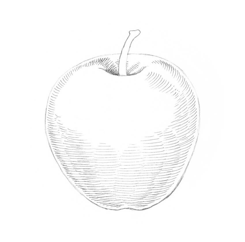 cách vẽ 19. quả táo