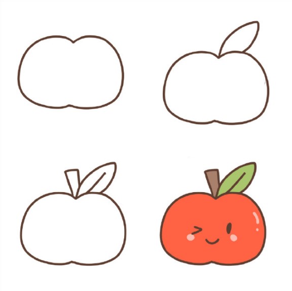 cách vẽ quả táo 30