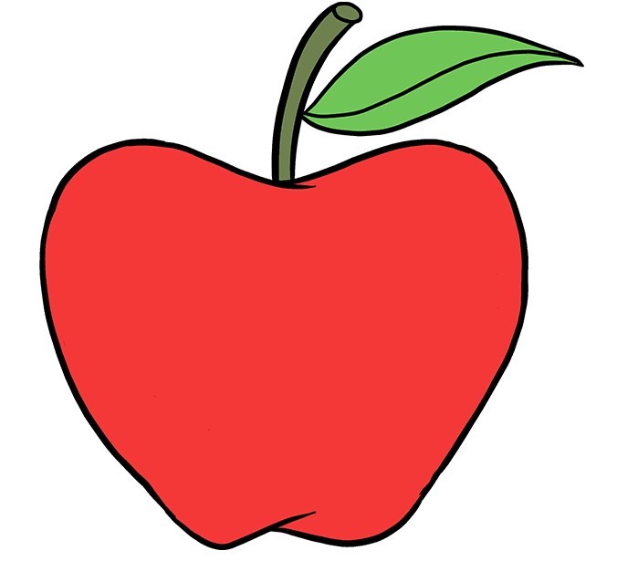 cách vẽ 8. quả táo