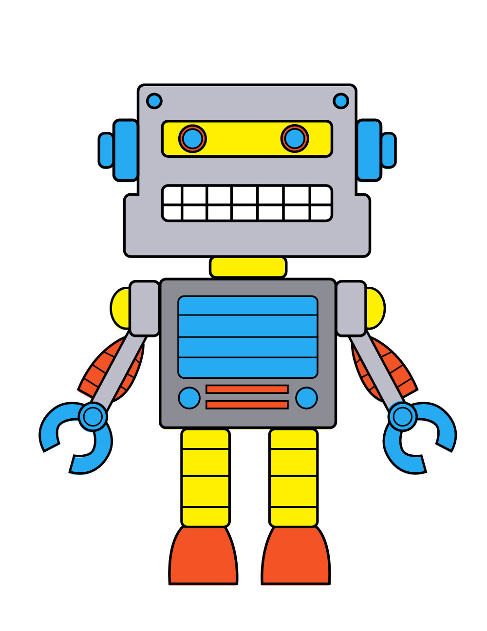 Robot Dễ Thương Retropop 2018 Vẽ  Robot png tải về  Miễn phí trong suốt  Màu Vàng png Tải về