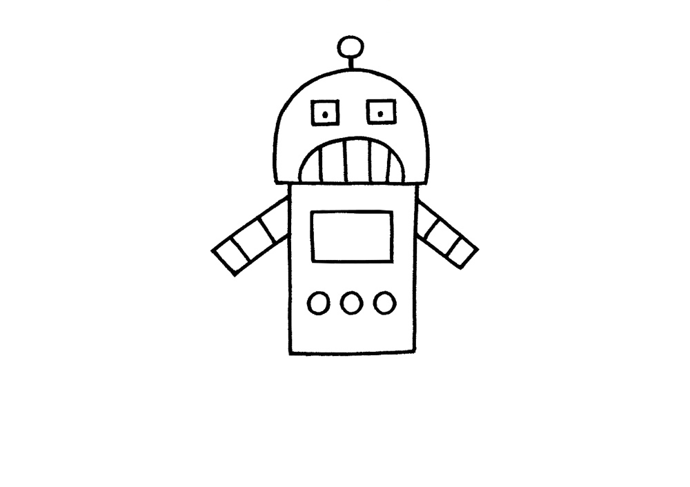 cách vẽ robot 8