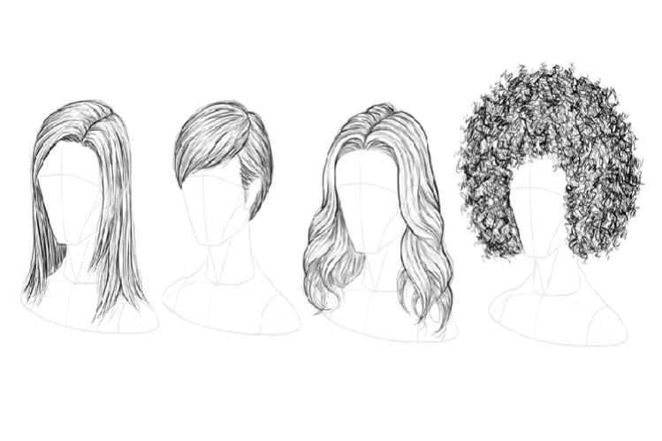 cách vẽ tóc 1