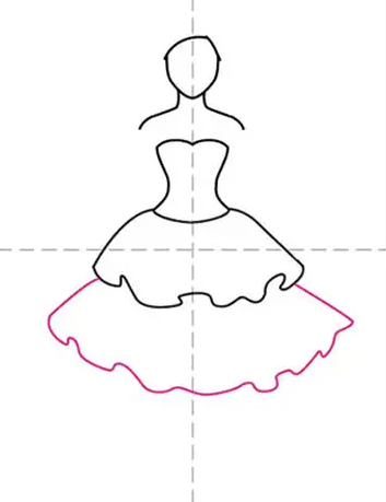 cách vẽ váy 3