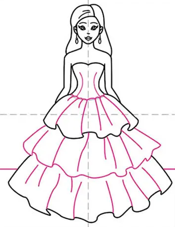 cách vẽ váy 5