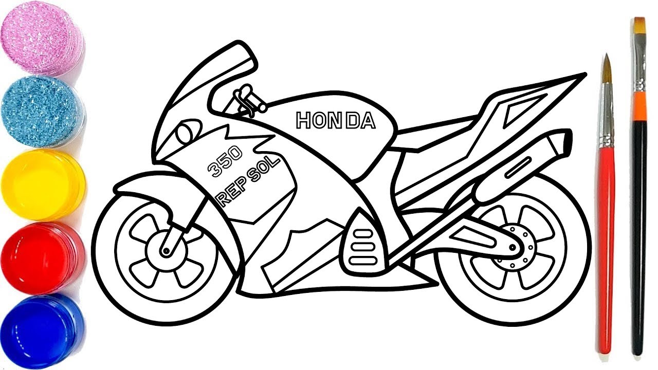 cách vẽ xe máy 12