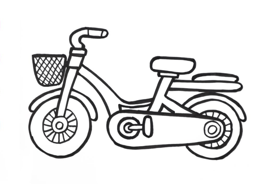cách vẽ xe máy 15