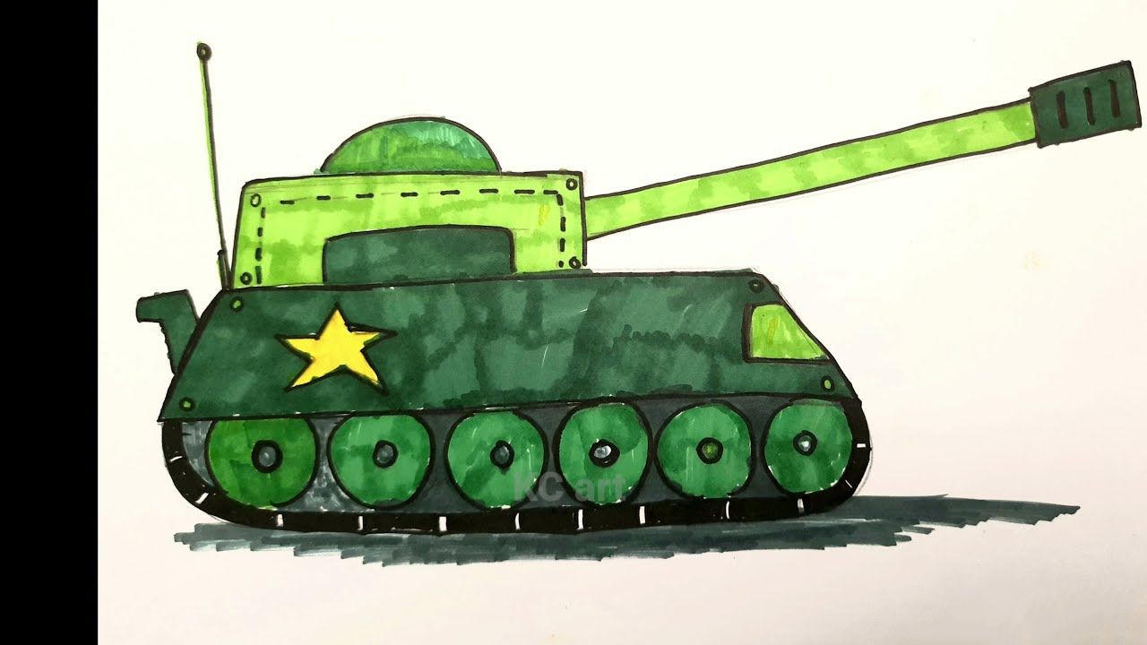 làm thế nào để vẽ một chiếc xe tăng 14 inch