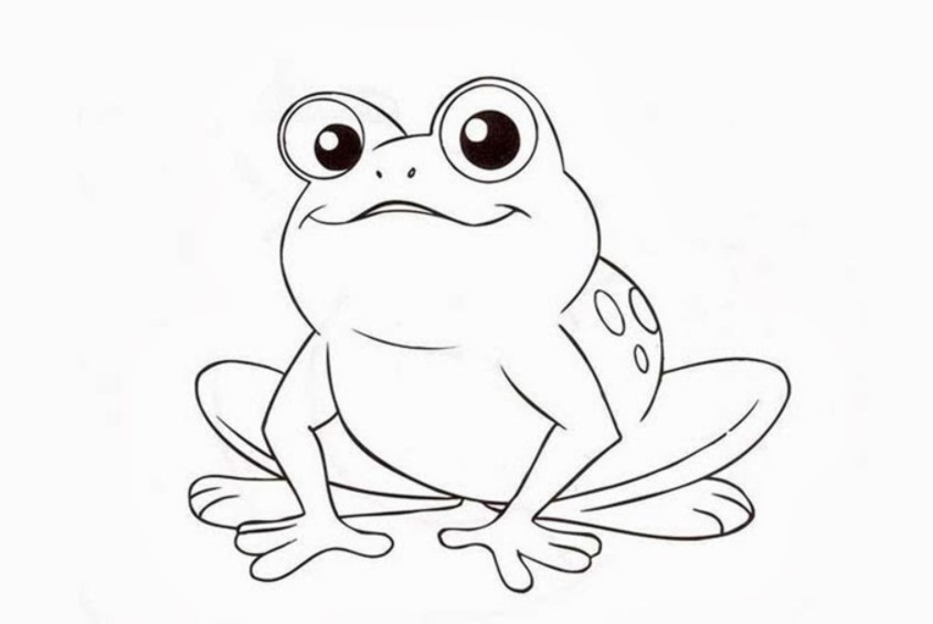 cách vẽ con ếch 8