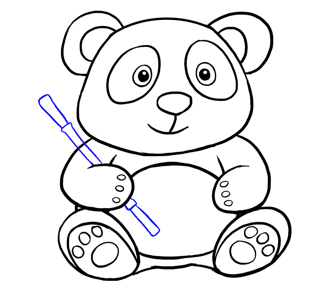 Cách vẽ con gấu trúc