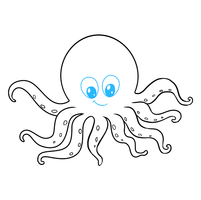 vẽ con bạch tuộc 1