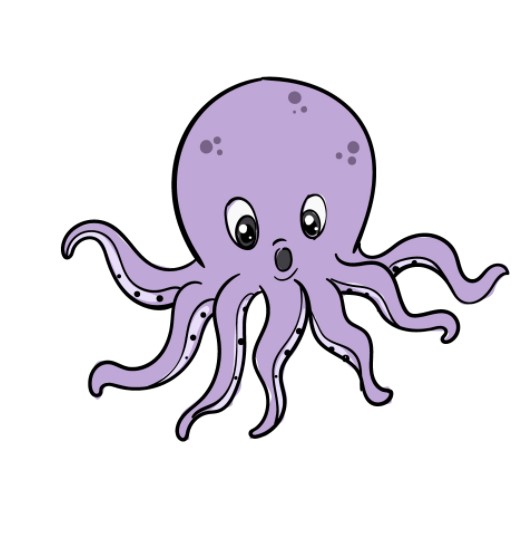 vẽ con bạch tuộc 10