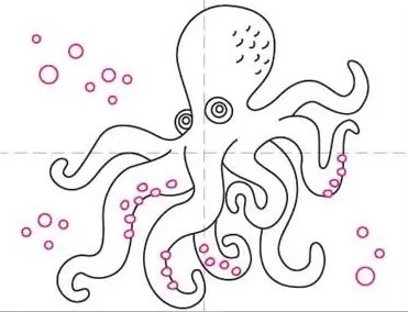 vẽ con bạch tuộc 4