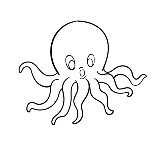 vẽ con bạch tuộc 8