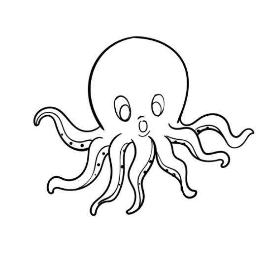 vẽ con bạch tuộc 9