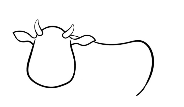 vẽ con bò 5