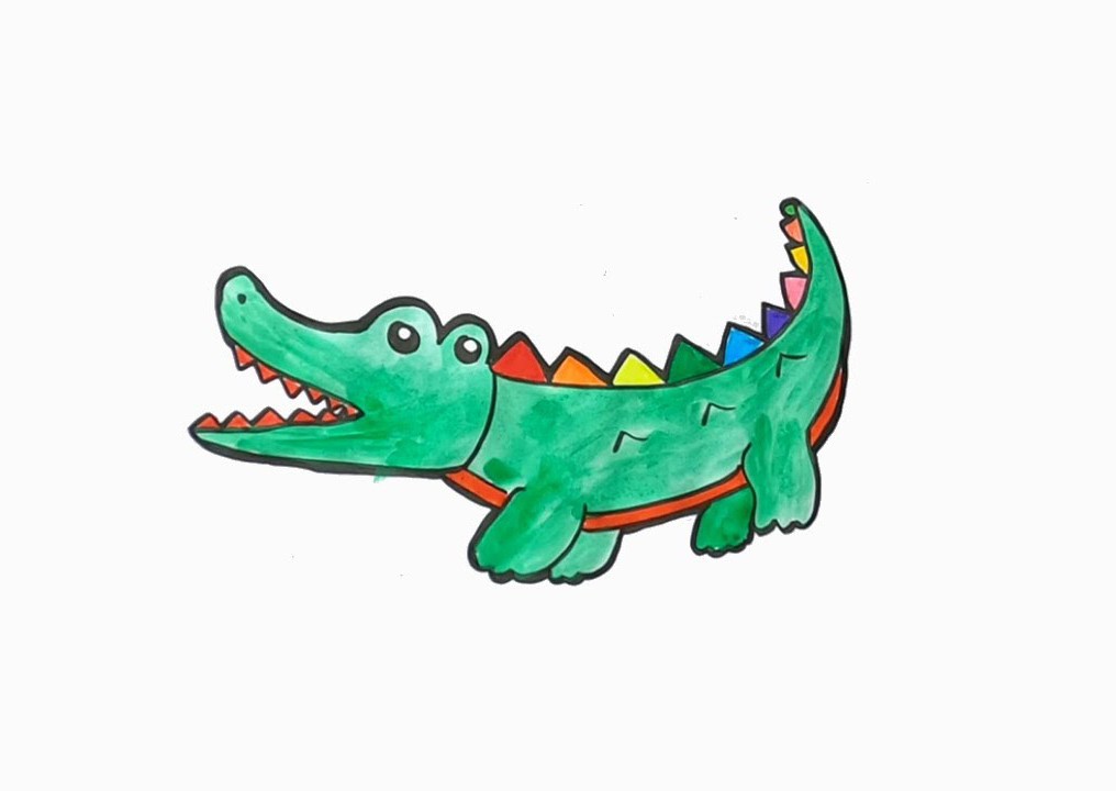 vẽ con cá sấu 16