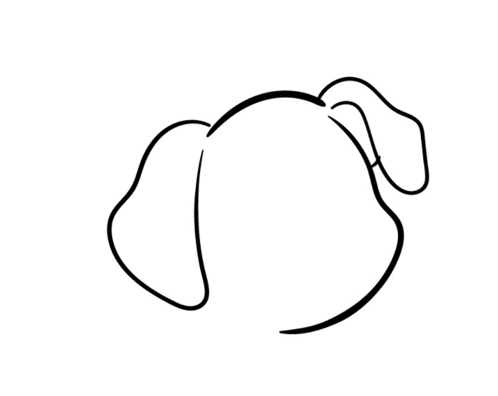vẽ con chó đơn giản 10
