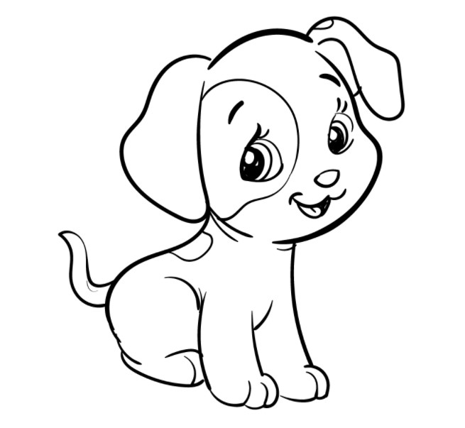 vẽ con chó đơn giản 14