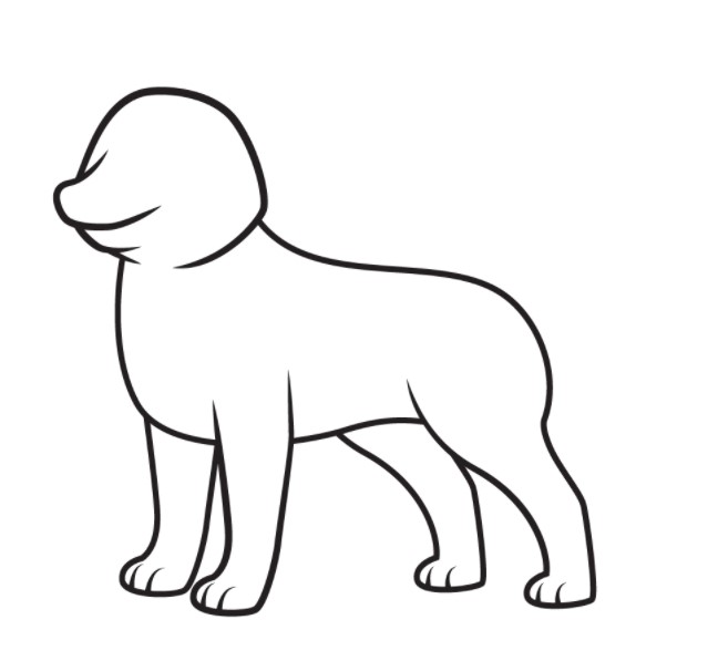 vẽ con chó đơn giản 20