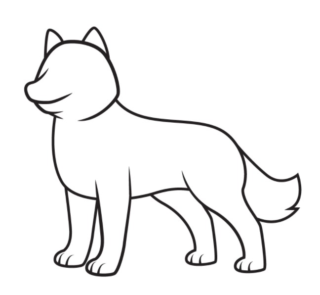 vẽ con chó đơn giản 21