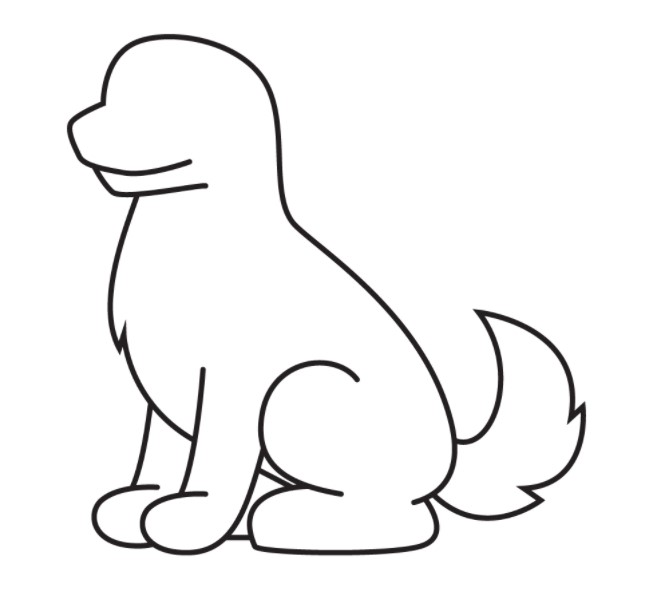 vẽ con chó đơn giản 30