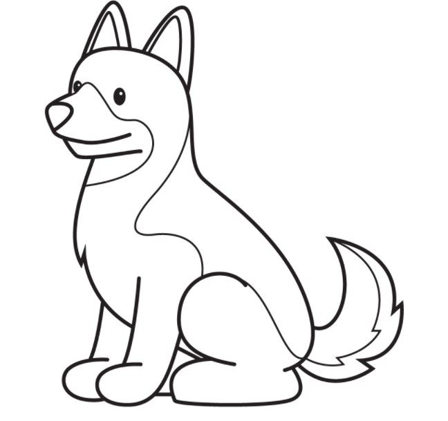 vẽ con chó đơn giản 33