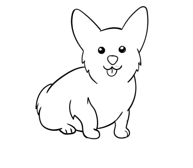 vẽ con chó đơn giản 37