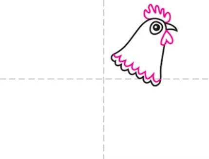 vẽ con gà 4